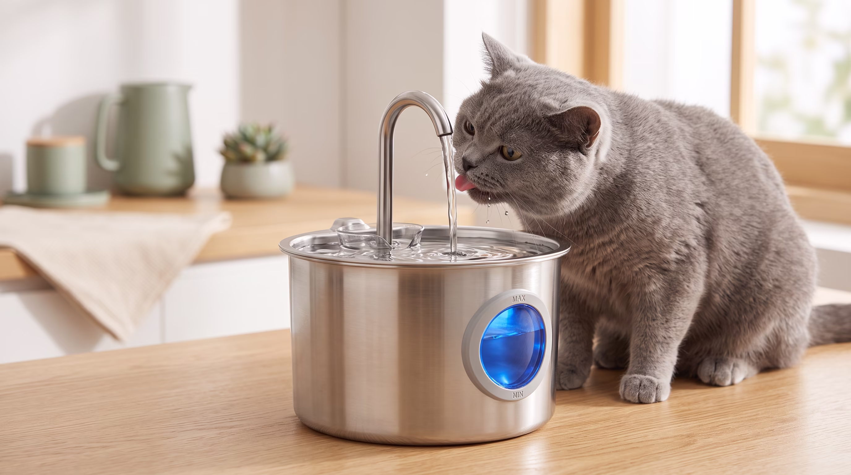PetistStore™ PurFlow — Motion-Sensor Water Fountain, 2.2L